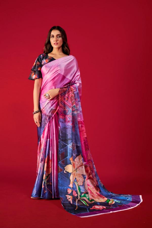 Rajpath Alexa Printed Wear Satin Crepe Saree Collection